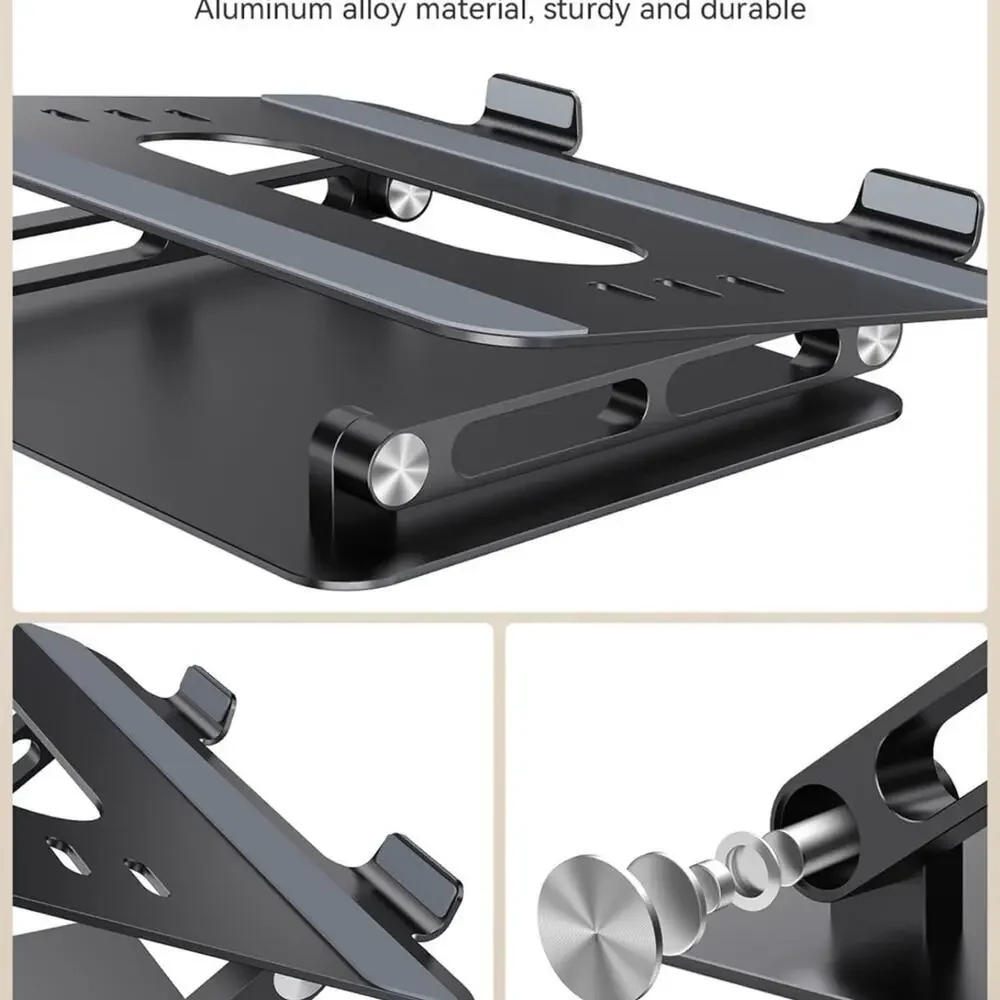 Foldable Aluminum Laptop Stand 10-17.3" Laptops, Height Adjustable Portable NEW - Picture 7 of 7